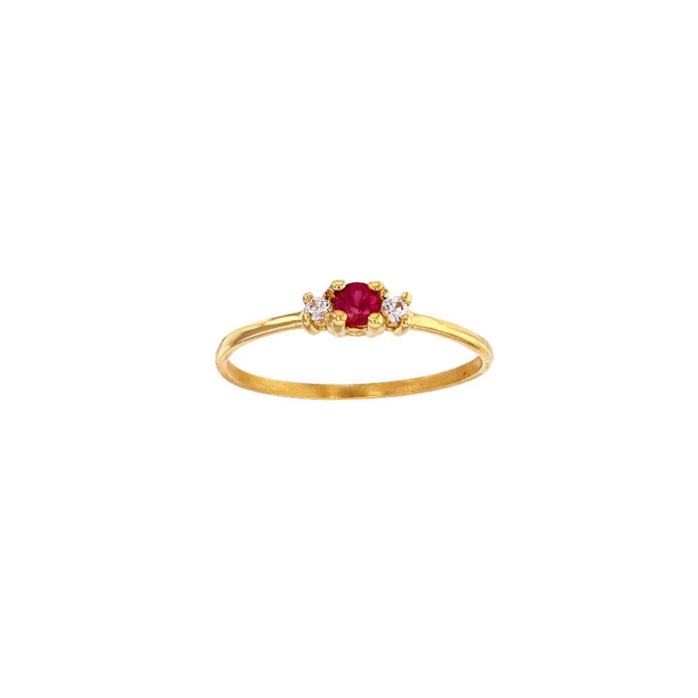 18ct Gold Round Ruby and Diamond Ring