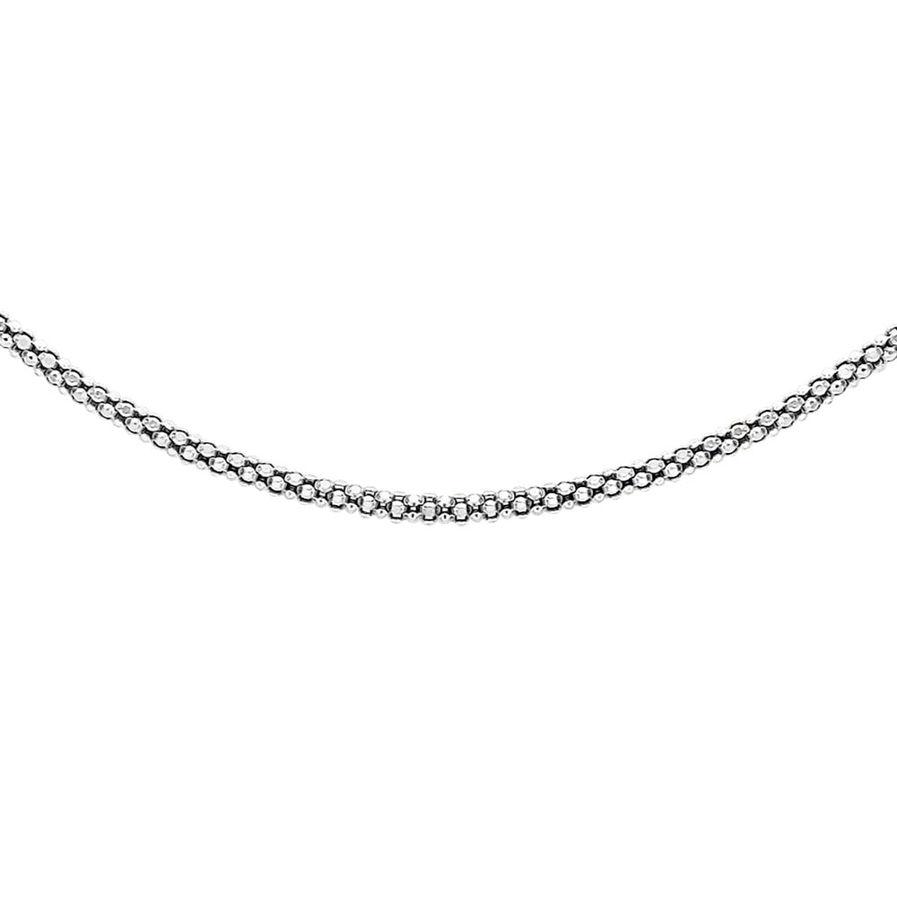 Silver 16" Popcorn Chain Necklace