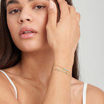 Load image into Gallery viewer, Gold Plated Turquoise Bar Bracelet
