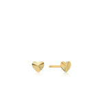 Load image into Gallery viewer, 14ct Gold Heart Stud Earrings
