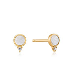 Load image into Gallery viewer, Gold Plated Mother of Pearl Studs
