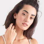 Load image into Gallery viewer, Silver Glow Baguette Stud Earrings

