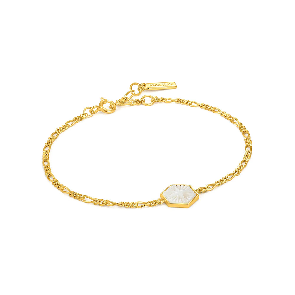 Gold Plated Compass Chain Bracelet