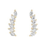Load image into Gallery viewer, 9ct Gold Marquise Ear Climber Six Stones
