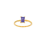 Load image into Gallery viewer, 18ct Gold Rectangle Tanzanite Ring
