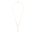 Load image into Gallery viewer, 9ct Gold Paperlink CZ Necklace

