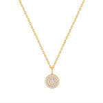 Load image into Gallery viewer, Gold Plated Glam Disc Pendant Necklace
