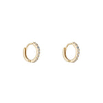 Load image into Gallery viewer, 9ct Gold CZ 10mm Huggie Hoop Earrings
