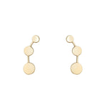 Load image into Gallery viewer, 9ct Gold Three Disc Ear Climber Stud
