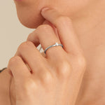 Load image into Gallery viewer, Silver CZ Adjustable Ring
