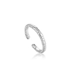 Load image into Gallery viewer, Silver Smooth Twist Thin Band Ring
