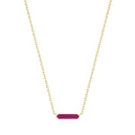 Load image into Gallery viewer, Gold Plated Berry Enamel Bar Necklace
