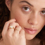 Load image into Gallery viewer, Gold Plated Compass Emblem Ring
