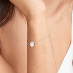 Load image into Gallery viewer, Silver Rope Disc Bracelet
