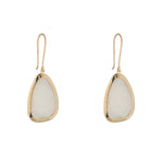 Load image into Gallery viewer, 9ct Gold Light Pink Cat Eye Stone Drop Earrings
