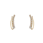 Load image into Gallery viewer, 9ct Gold Descending CZ Ear Climbers

