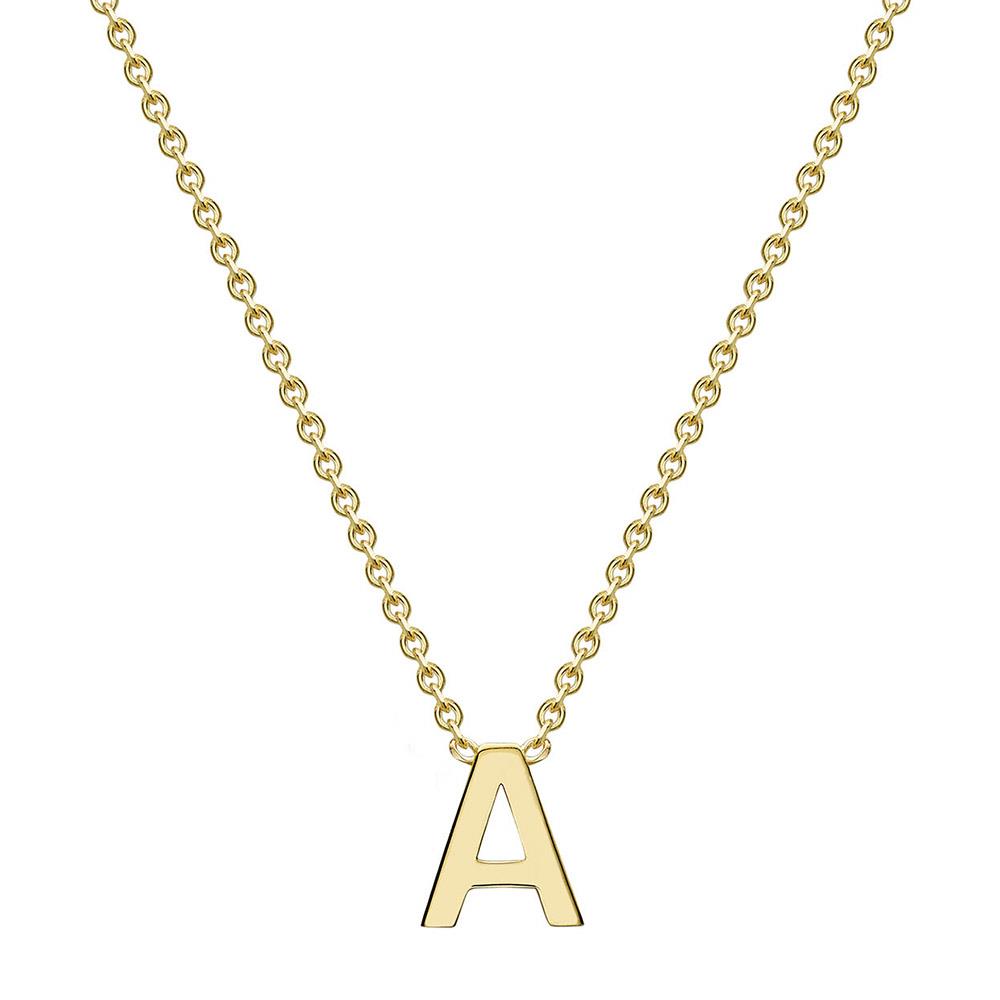 9ct Gold Mini Initial A Necklace