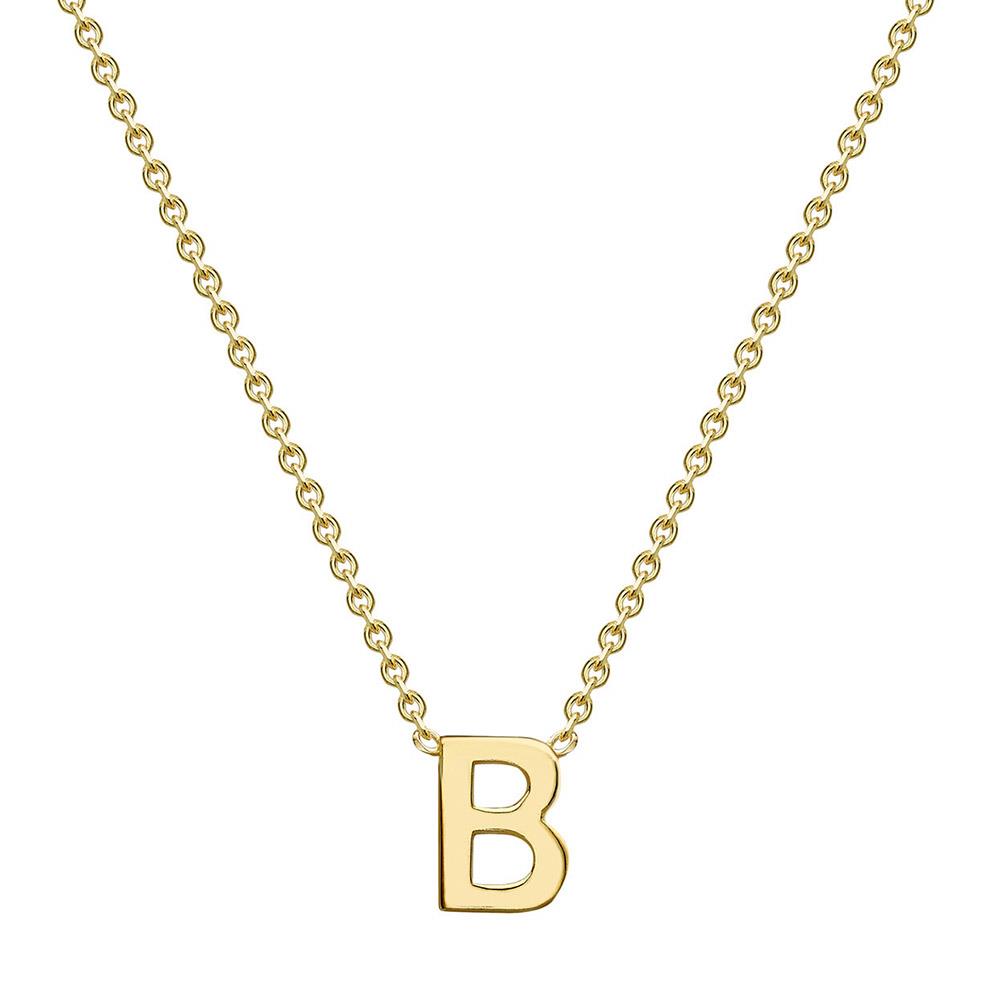 9ct Gold Mini Initial B Necklace