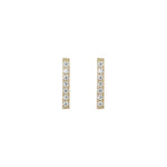 Load image into Gallery viewer, 9ct Gold CZ Bar Stud Earrings
