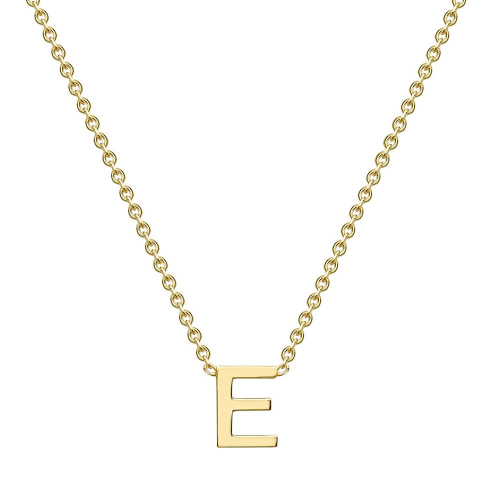 9ct Gold Mini Initial E Necklace