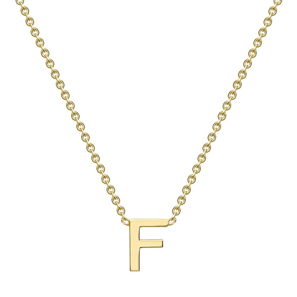 9ct Gold Mini Initial F Necklace