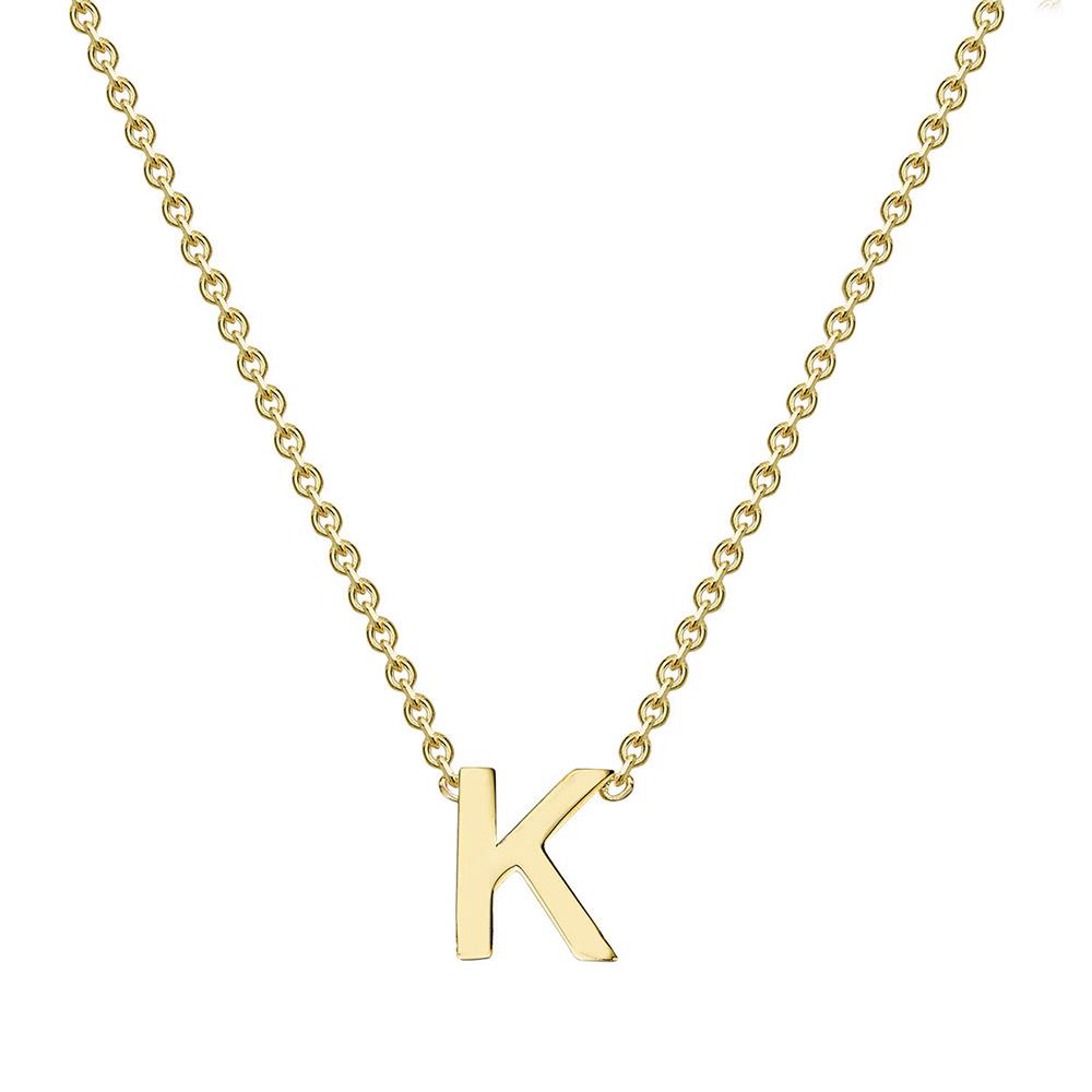 9ct Gold Mini Initial K Necklace
