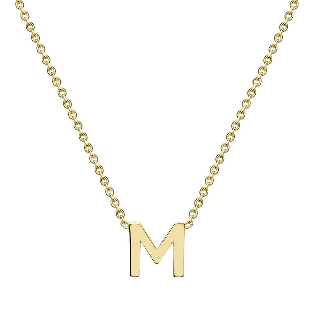 9ct Gold Mini Initial M Necklace