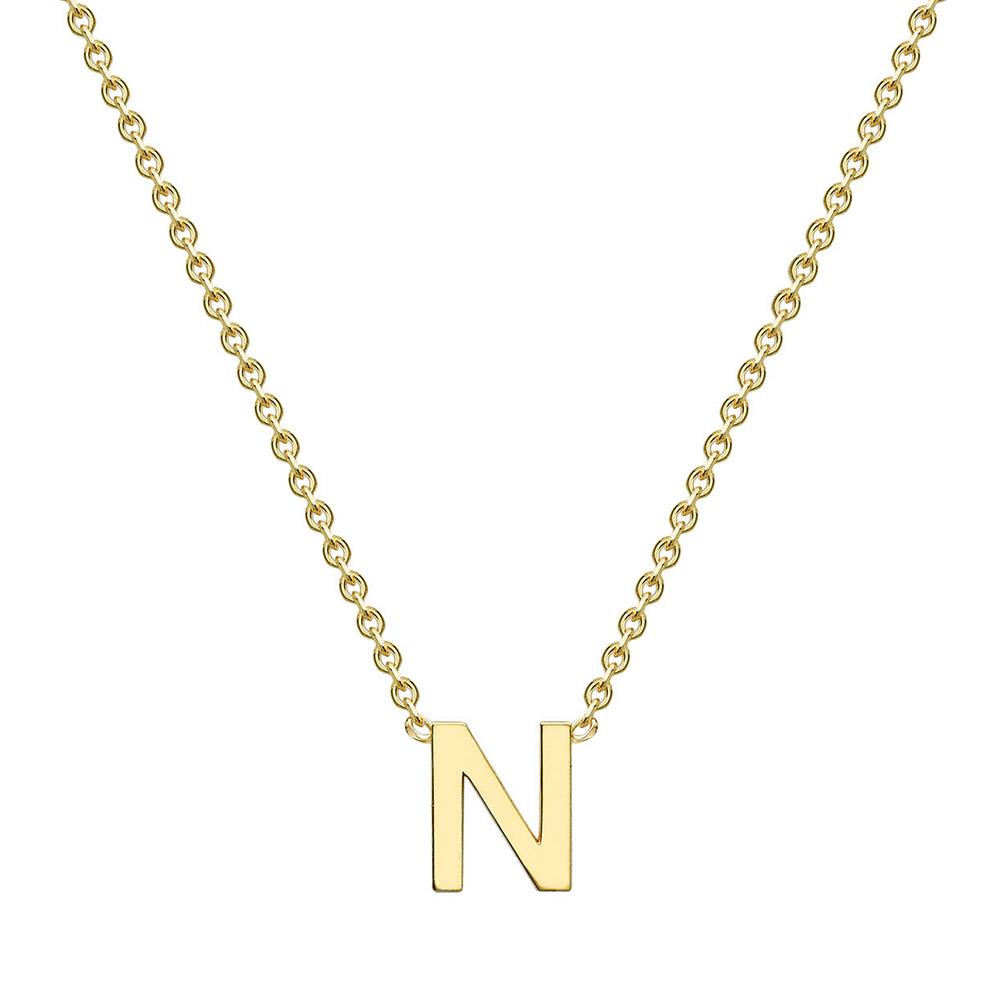 9ct Gold Mini Initial N Necklace