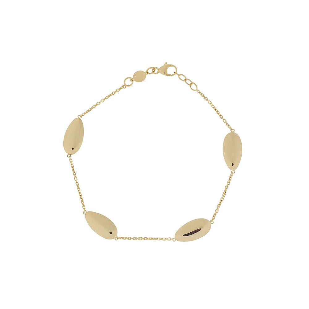 9ct Gold Oval Droplet Bracelet