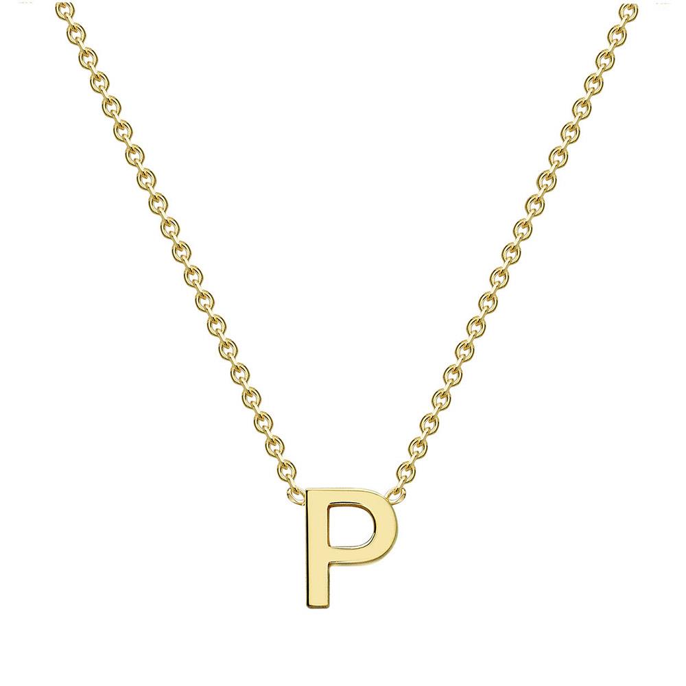 9ct Gold Mini Initial P Necklace