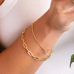 Load image into Gallery viewer, Paper Link Chain XLarge Bracelet
