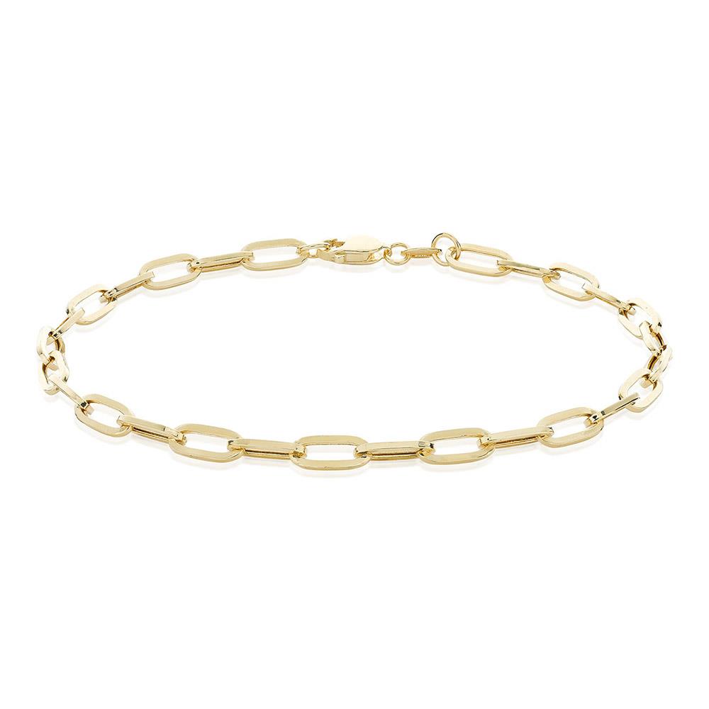 9ct Gold Paper Link Chain Large Bracelet
