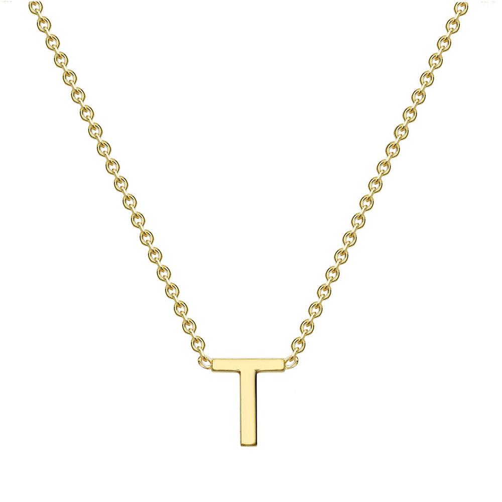9ct Gold Mini Initial T Necklace