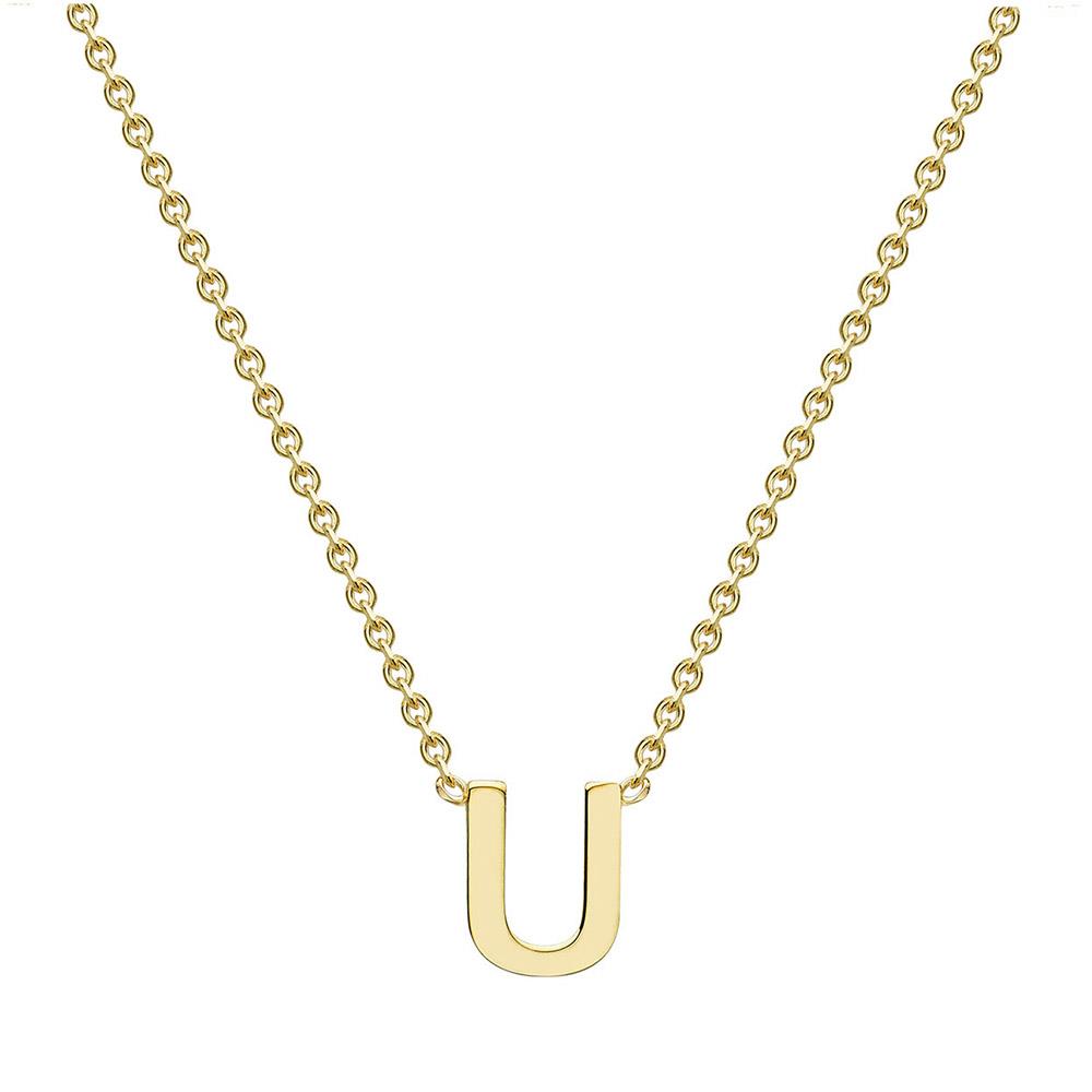 9ct Gold Mini Initial U Necklace