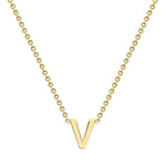 Load image into Gallery viewer, 9ct Gold Mini Initial V Necklace
