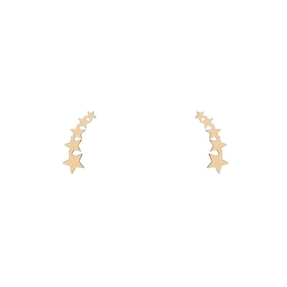 9ct Gold Star Ear Climbers