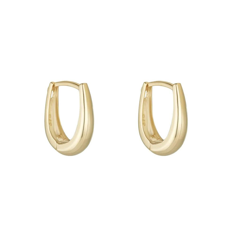 9ct Gold Bulbous Huggie Hoop Earrings