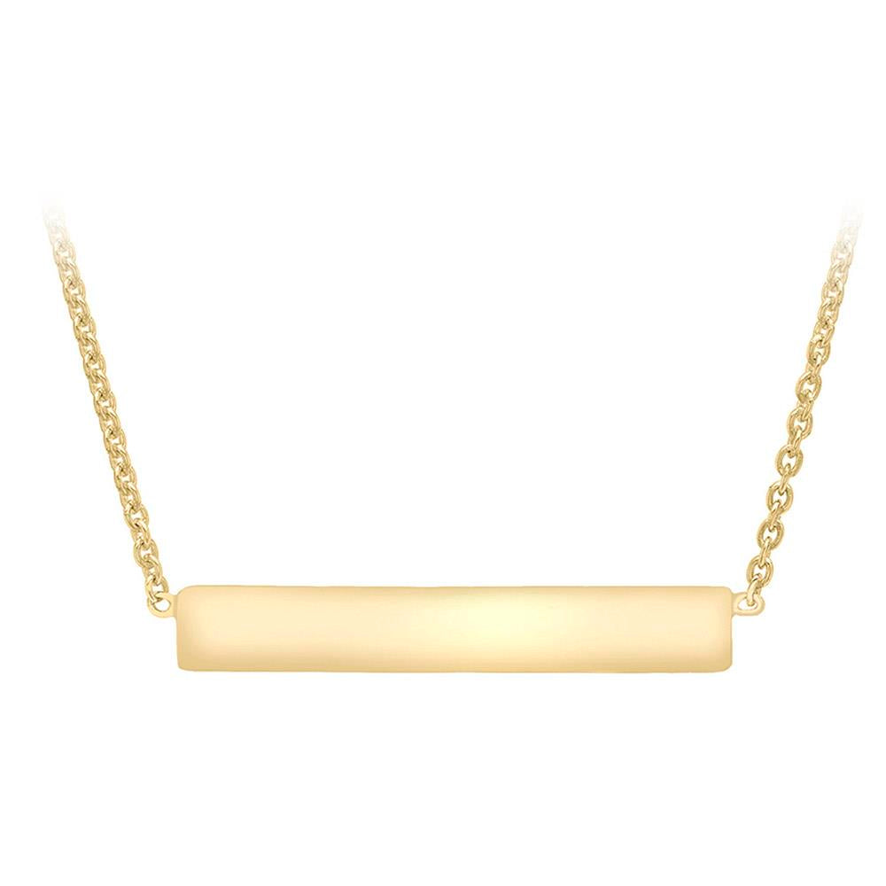 9ct Gold Polished Bar Necklace