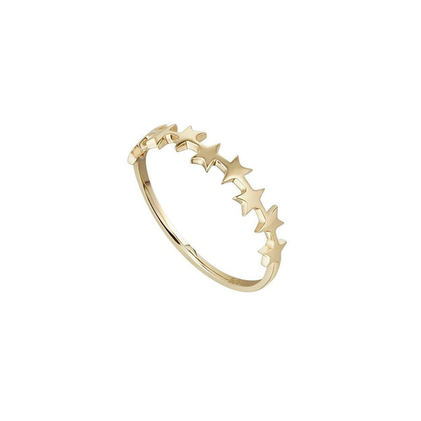 9ct Gold Dainty Star Band