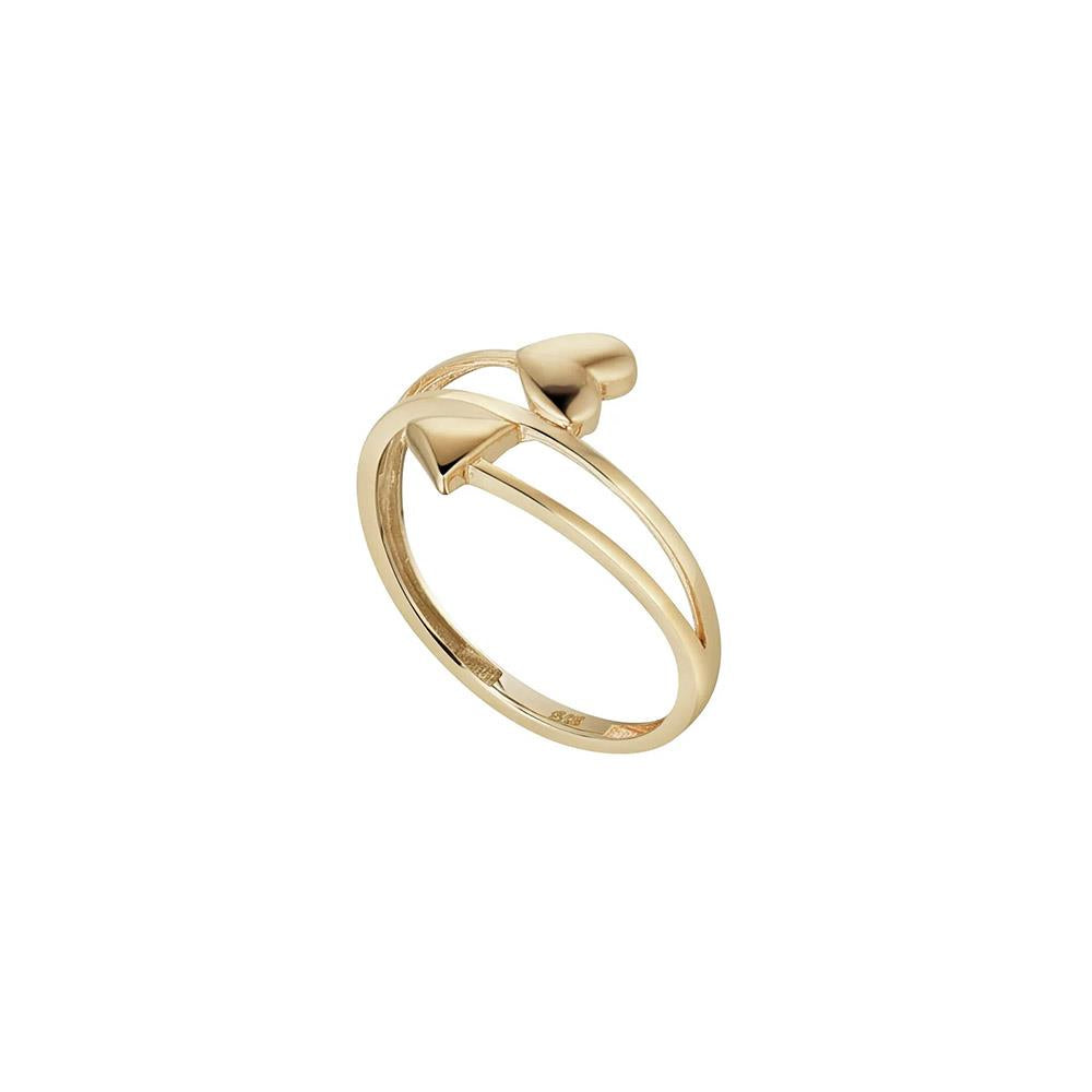 9ct Gold Heart & Arrow Ring