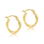Load image into Gallery viewer, 9ct Gold Molten Gold Hoops
