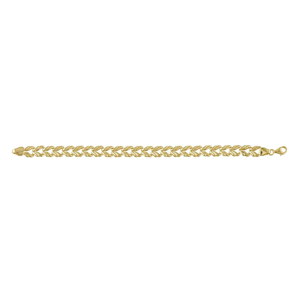 9ct Gold Tuliped Link Bracelet