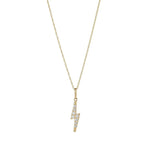 Load image into Gallery viewer, 9ct Gold Lightning CZ Necklace
