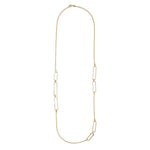 Load image into Gallery viewer, Gold Plated Oval Link Long Chain Necklace
