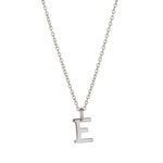 Load image into Gallery viewer, Silver Initial E Necklace
