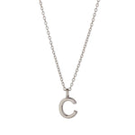 Load image into Gallery viewer, Silver Initial C Necklace
