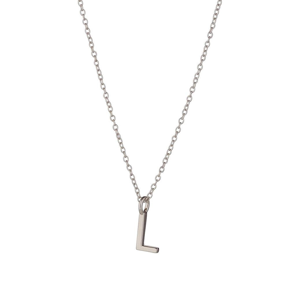 Silver Initial L Necklace