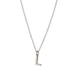Load image into Gallery viewer, Silver Initial L Necklace
