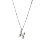 Load image into Gallery viewer, Silver Initial M Necklace
