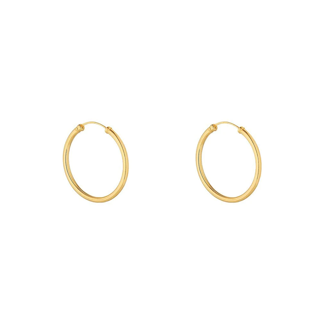 9ct Gold Sleeper Hoop Earrings
